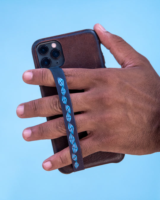 Blue Diamonds phone strap