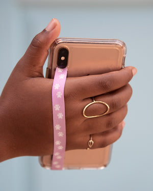Lavender paws smartphone strap