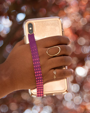 purple gradient smartphone grip