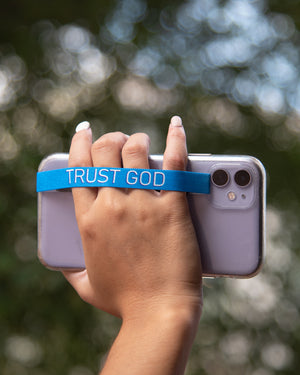 Trust god smartphone strap