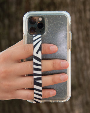 Zebra smartphone grip