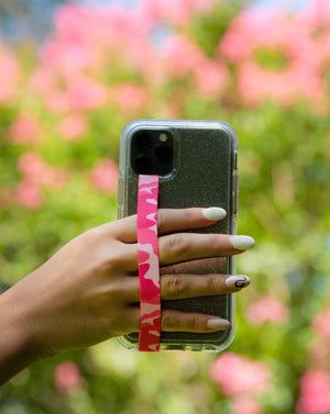 Pink Camo smartphone grip